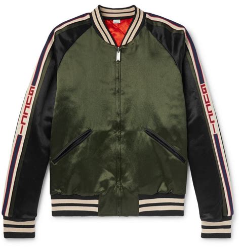 gucci green bomber|Gucci bomber jacket black.